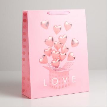 Пакет ламинированный вертикальный LOVE, L 31 × 40 × 11,5 см