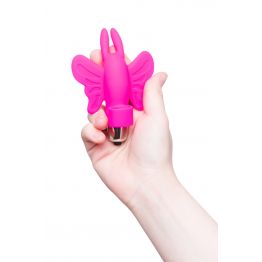 Вибронасадка бабочка на палец Eromantica Butterfly, силикон, розовая, 10 см