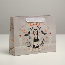 Пакет крафтовый подарочный Гармония, 22 × 17,5 × 8 см   7188214