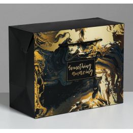 Пакет—коробка Something amazing, 23 × 18 × 11 см