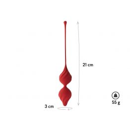Вагинальные шарики Alcor, цвет бордовый (LYRA) (One Size)