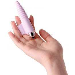 Вибронасадка на палец для анальной стимуляции JOS NOVA, силикон, пудровая, 9 см
